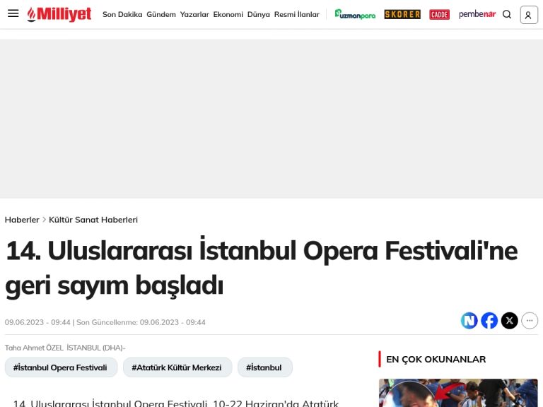 14. Uluslararası İstanbul Opera Festivali’ne geri sayım başladı – Kültür Sanat Haberleri